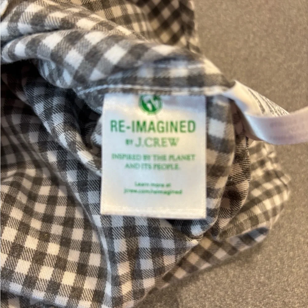 J. Crew Brushed Twill Shirt Mens XLarge T Casual Button Down gingham‎ classic
